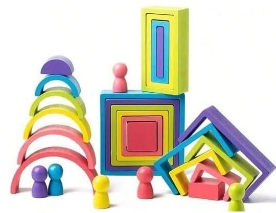 Rainbow Stacker & Building Blocks – A World of Creativity & Learning!