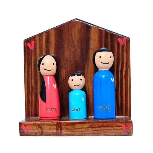 Wooden Family Dolls Kannada Set -3