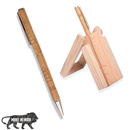 Sandalwood Pen with Wooden Stand for writing & Gifting