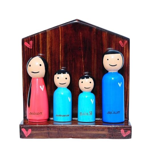 Wooden Family Doll Set Tamil – 4B