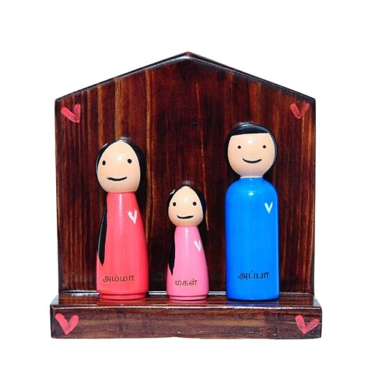 Wooden Family Doll Set Tamil - 3G