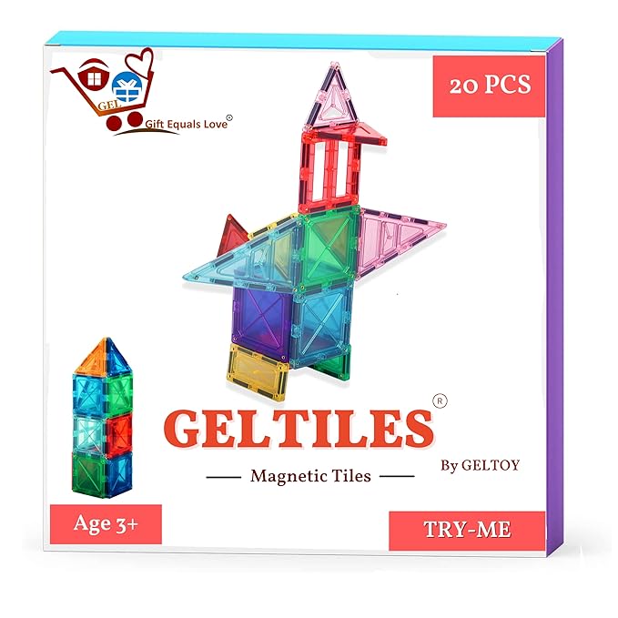GELTILES TryMe - 20 pcs of Magnetic Building Tiles Creative Learning Toy