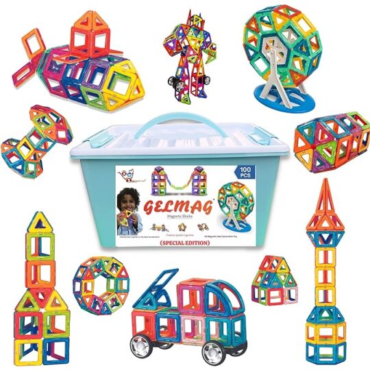 GELMAG magnetic building blocks - 100 Pcs Set Creative Learning Next-Generation Toy